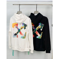 OW hoodie painted arrow pattern hooded