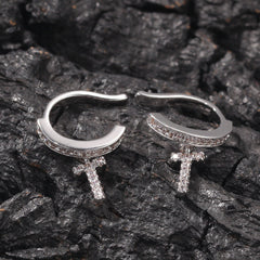 Earrings Zircon 'Cross' Earring Crosses