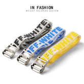 OW Belt Embroidered Metal Head Belt