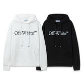 OW hoodie large letter print pattern pullover