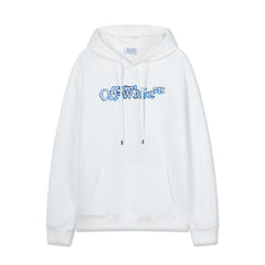 OW three-dimensional square arrow pattern pullover hooded sweater