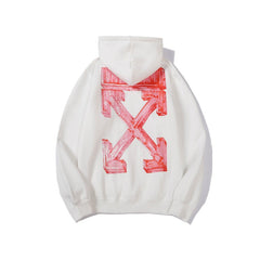 OW hoodie3D stereo arrow pattern print casual versatile pullover hooded
