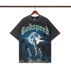 Godspeed T-Shirt Retro Fantasy Pattern