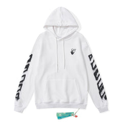 OFF Splash Ink Graffiti Pullover Hooded Sweater