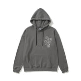 OW Letter Arrow Pattern Pullover Hooded Sweatshirt