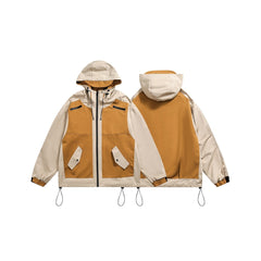 Unisex Jacket Retro Loose Shell Jacket Jacket Hooded Jacket