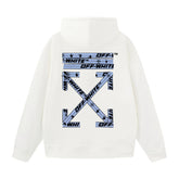 OW hoodie Palm Letter Arrow Pattern Pullover Hood