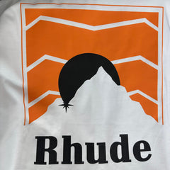 Rhude T Shirts Sunset Printing Cotton Casual Short Sleeve Men and Women
