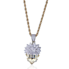 Jewelry Zircon Pendant Two Color Electroplating 14K Spectrum Far East
