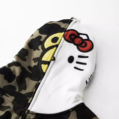 Bathing Ape Hoodie Hello Kitty Camouflage Sweater Men