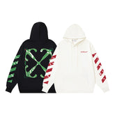 OW hoodieVR Power Anchor Pattern Arrow Print Hood