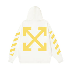 OW Angel Caravaggio diagonal striped arrow print hooded sweater