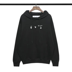 OW hoodie blue melted arrow pattern hooded
