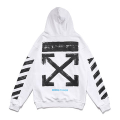OW hoodie empty arrow pattern pullover