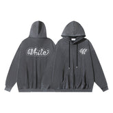 OW creative letter pattern washing water old hooded sweater