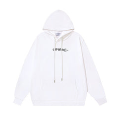 OW twine arrow pencil print pullover hooded sweater