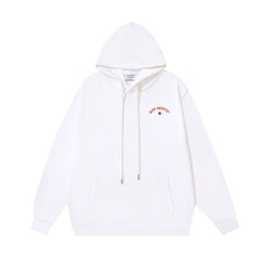 OW Star Letter Arrow Pattern Pullover Hooded Sweater