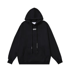 OW Saturn pattern arrow pullover hooded sweater