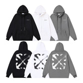 OW Smoke Arrow print hooded sweater