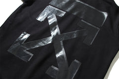 OW hoodie Ink Arrow Pattern Sleeve Hood