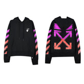 OW Graffiti Gradient Arrow Pullover Hooded Sweatshirt