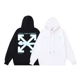 OW hoodie Cyclone Letter Pattern Pullover Hood