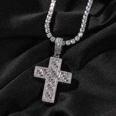 Jewelry Cross Pendant Personalized Copper Set Zircon Trend Necklace St. Valentine's Crosses Spectrum