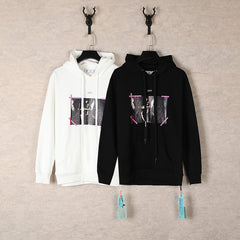 OW hoodie angel wing pattern arrow hooded