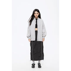Unisex Jacket Zipper Decorations Vintage Overalls Jacket Men and Women Loose Jacket