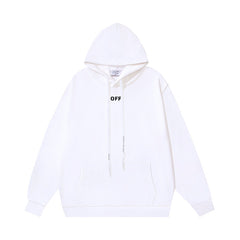 OW Lettered Dragon Arrow Print Hooded Sweatshirt