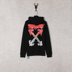 OW hoodie渐变溶化箭头图案连帽