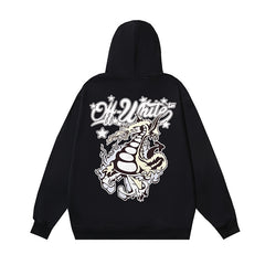OW Dragon Alphabet Arrow Pullover Hooded Sweater