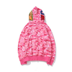 Bathing Ape Hoodie Flame Camouflage Shark Autumn
