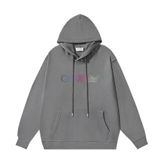 OW oil painting angel pattern pullover hooded sweater