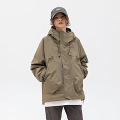 Unisex Jacket Mechanical Style Shell Jacket Hooded Jacket Coat