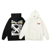 OW hoodie boa pattern arrow fleece hooded