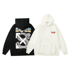 OW hoodie boa pattern arrow fleece hooded