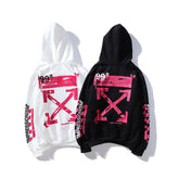OW hoodie dyed graffiti pink arrow hooded