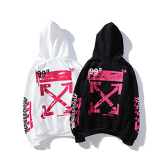 OW hoodie dyed graffiti pink arrow hooded