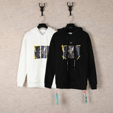 OW hoodie angel wing pattern arrow hooded sweater