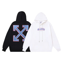 OW hoodie painting alphabet arrow print