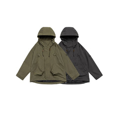 Unisex Jacket Mechanical Style Shell Jacket Hooded Jacket Coat