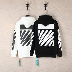 OW Wave Arrow Printed Hooded Sweater
