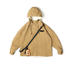 Unisex Jacket Vintage Hooded Hooded Jacket Men's Outdoor Jacket Coat