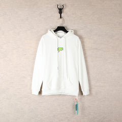 OW hoodie thunderbolt monogram print hoodie