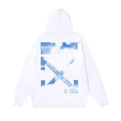 Autumn and Winter OW Blur Arrow Printing Pattern Sleeve Hooded