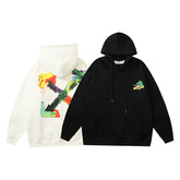 OW hoodie autumn and winter colored arrow velvet