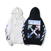 OW hoodie Monet Oil Painting Series Crew Neck Pullover Hood