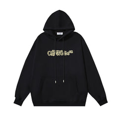 OW hoodie Stereo Spray Arrow Pattern Sleeve Hood