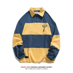 Men Pullover Hoodie Spring Men's Retro Loose All-Match T-shirt